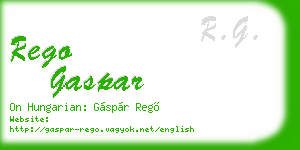 rego gaspar business card